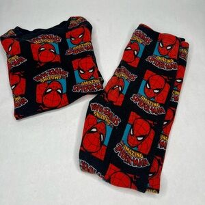Marvel Avengers Boys 2 Piece Pajama Set‎ Size Small 6 7 Cotton Black Classic